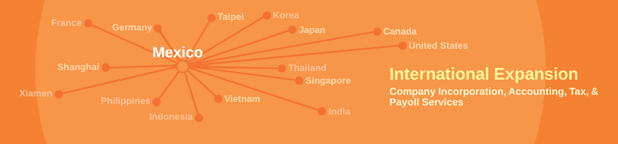 International Expansion for Companies based in MEX: Evershine company registration, accounting, tax, payroll services assist your company to expand the business internationally.